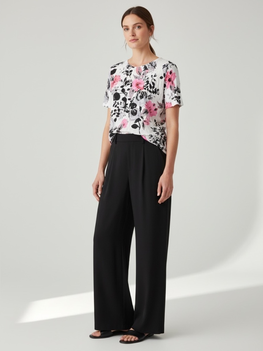 Floral Knit Cathy Daniels Top NWT